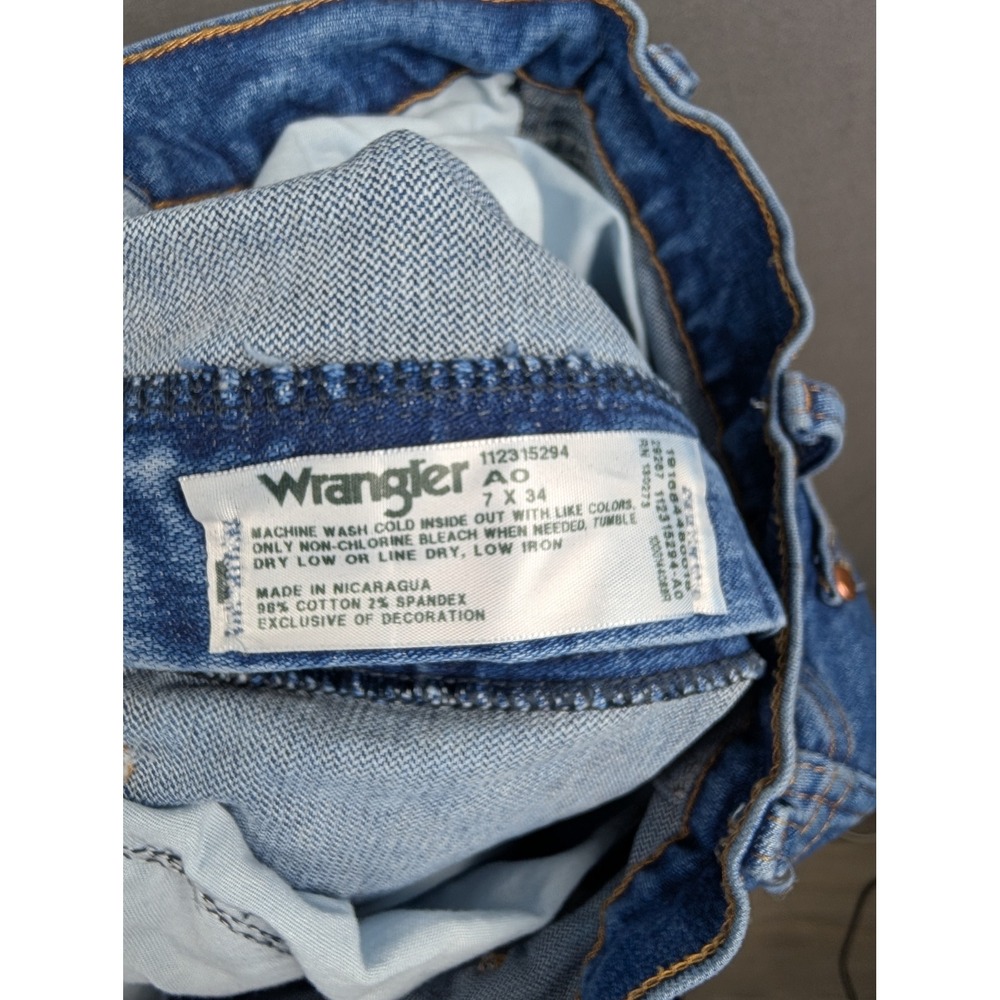 Wrangler Women High Rise Slim Fit Straight Leg Jeans Blue 7x34 - Picture 6 of 7